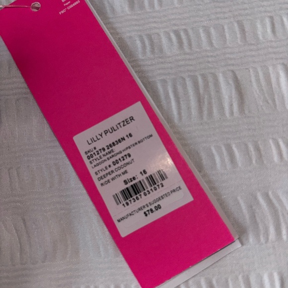 Lilly Pulitzer Blue and White Tankini Swimwear - Picture 3 of 3